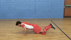 Knielen op opvangen – plyometrische push-up